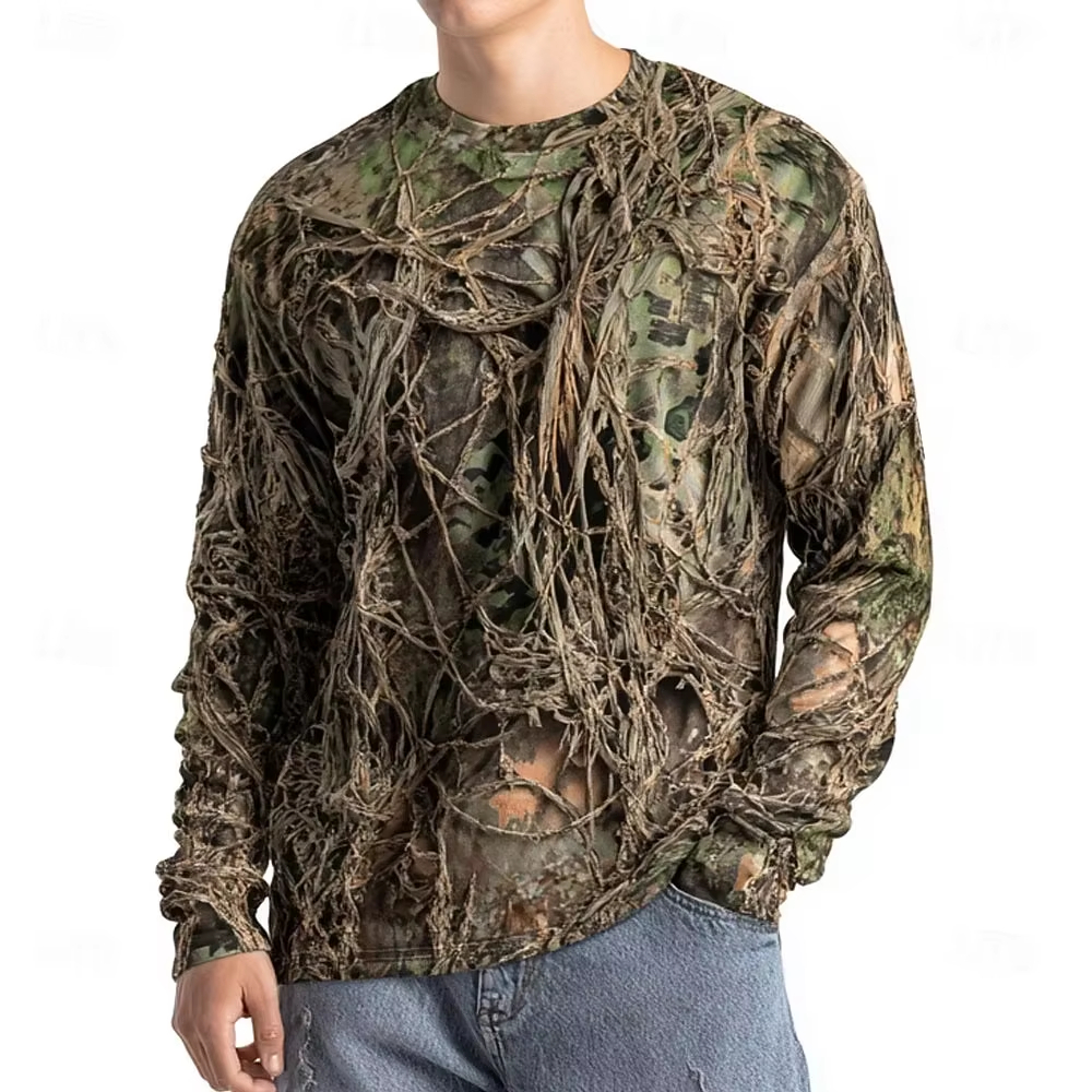 Summer Clothing Trend - Men's Camo Animal Print Long Sleeve,3D