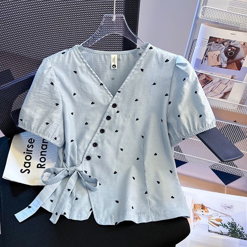 Summer Youth Clothing - Women Clothing Korean Lacing Print Youth