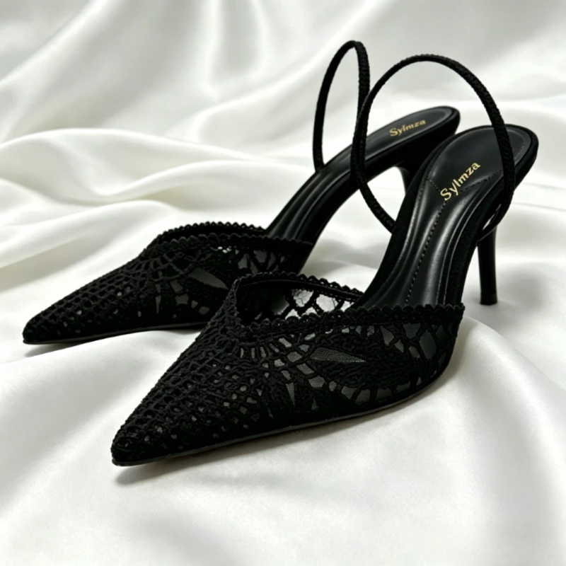 Summer Clothing On Sale - Novely Hollow Woven Design Heels for