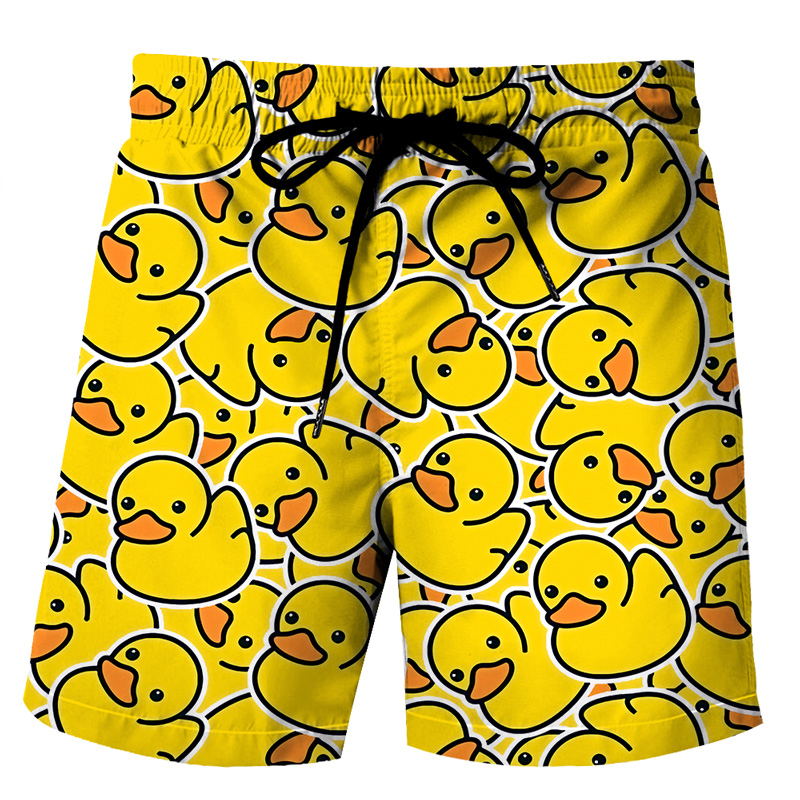 Summer Duck Clothing - Funny Duck 3D Printed Beach Shorts