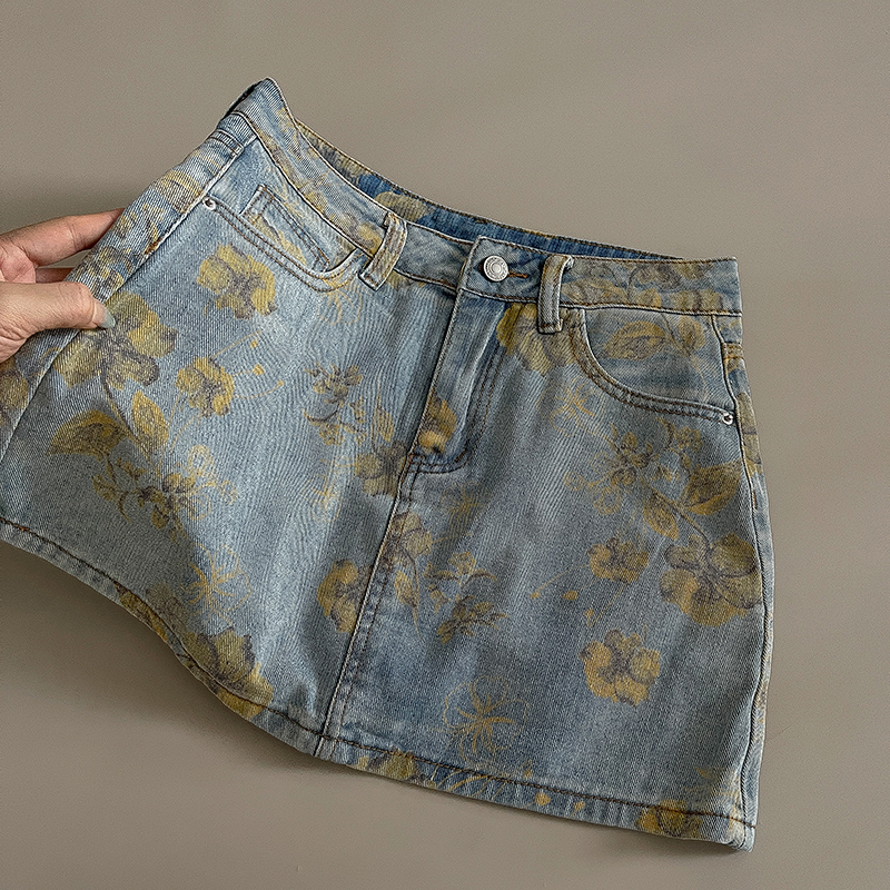 Elegant Women Denim Skirt Yell - Soft Summer Yellow Clothing recensie en prijs