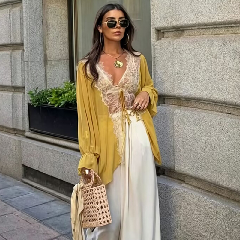 Lace Women's Shirts Blouse Sum - Summer Youth Clothing recensie en prijs