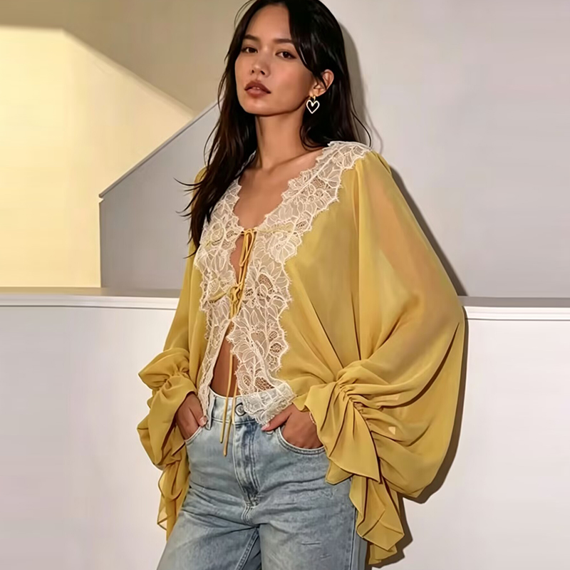 Lace Women's Shirts Blouse Sum - Summer Youth Clothing recensie en prijs
