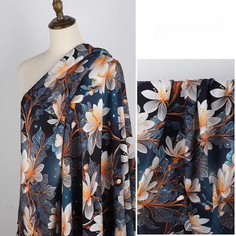 3D Printed Flower Rayon Fabric - Soft Summer Yellow Clothing recensie en prijs