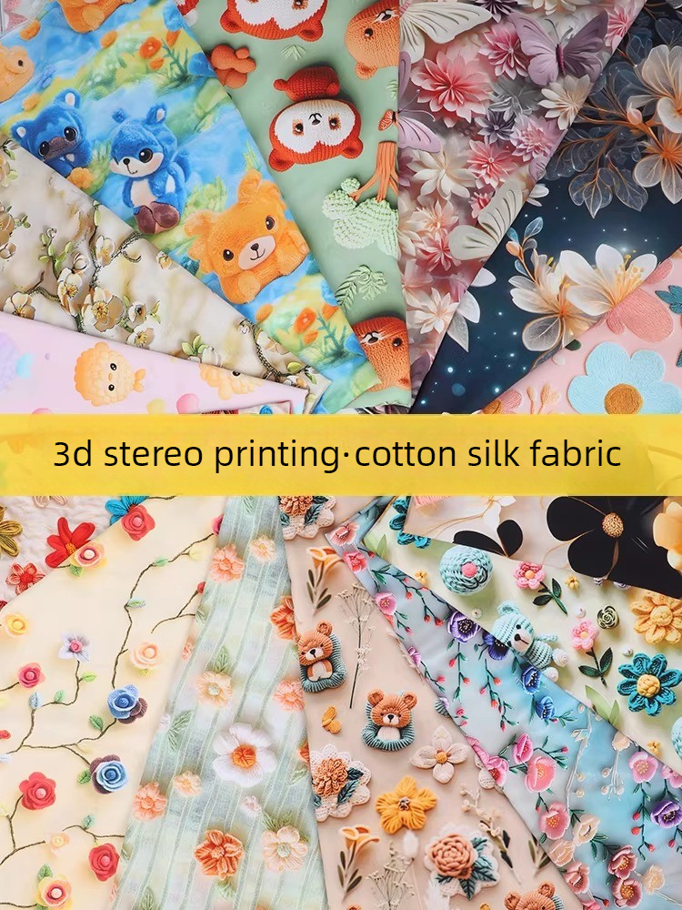 3D Printed Flower Rayon Fabric - Soft Summer Yellow Clothing recensie en prijs