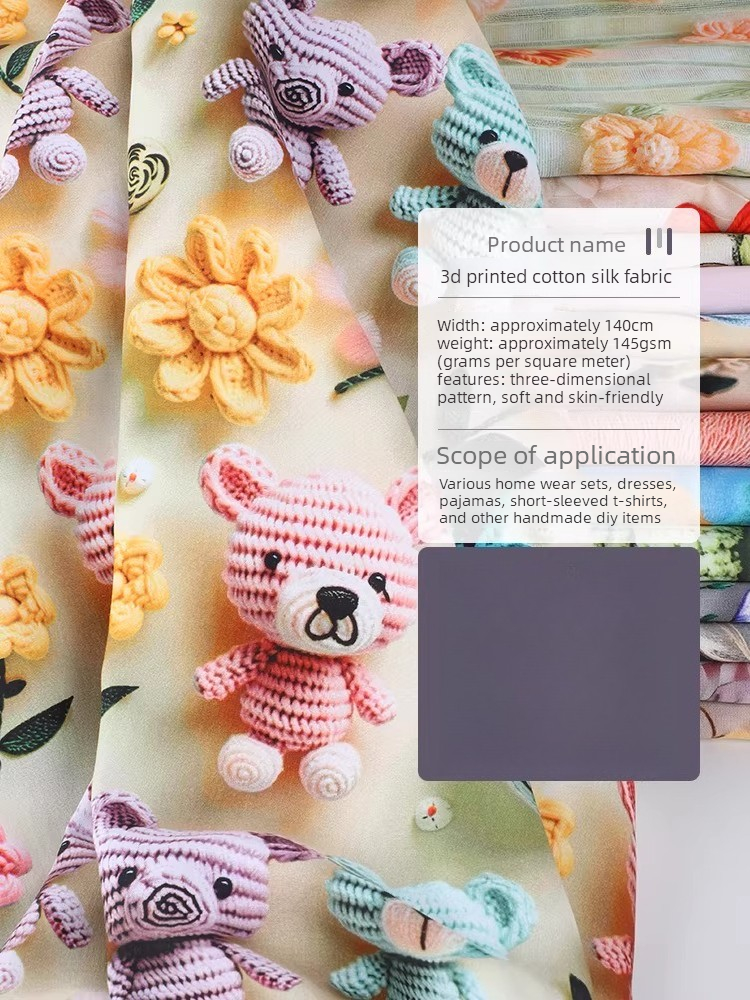 3D Printed Flower Rayon Fabric - Soft Summer Yellow Clothing recensie en prijs