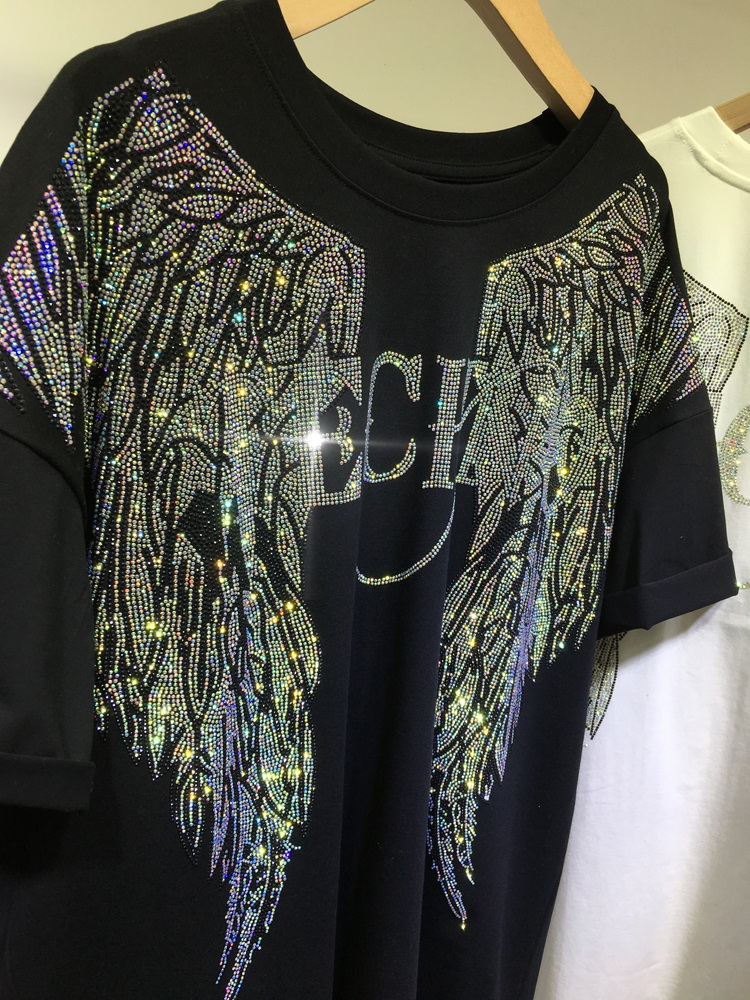 L-4XL Oversize Rhinestone Ange - Summer Clothing Brands For Women recensie en prijs