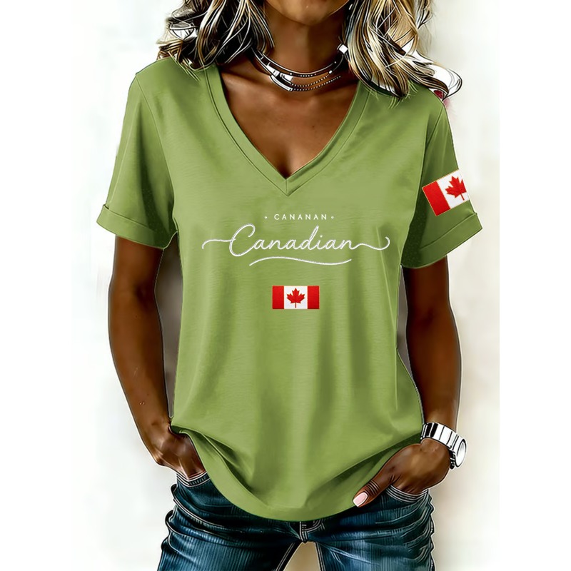Canada National Flag Print Wom - Summer Clothing Women Canada recensie en prijs