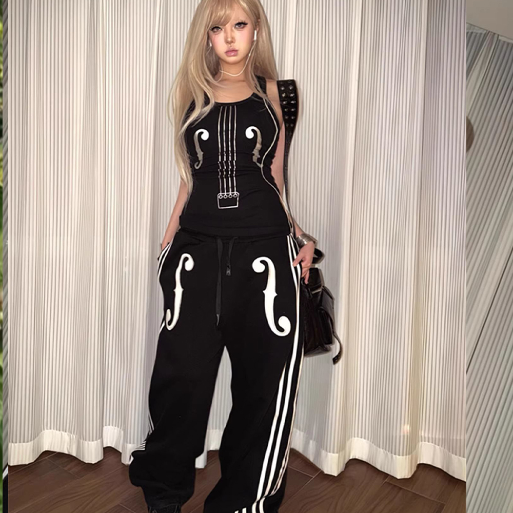Printed Black Vest Women's Sum - Summer Clothing Cartoon recensie en prijs