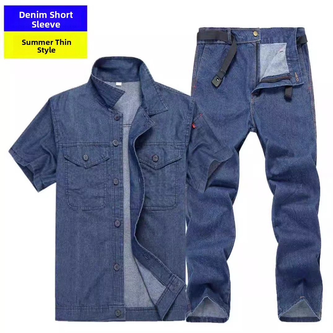 Lightweight Summer Denim Workw - Summer Clothing Sets Men recensie en prijs