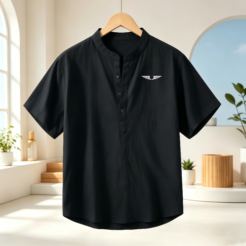 Men's cotton and linen Henley  - Summer Clothing Trend recensie en prijs