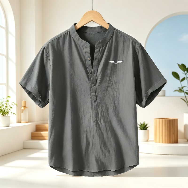 Men's cotton and linen Henley  - Summer Clothing Trend recensie en prijs