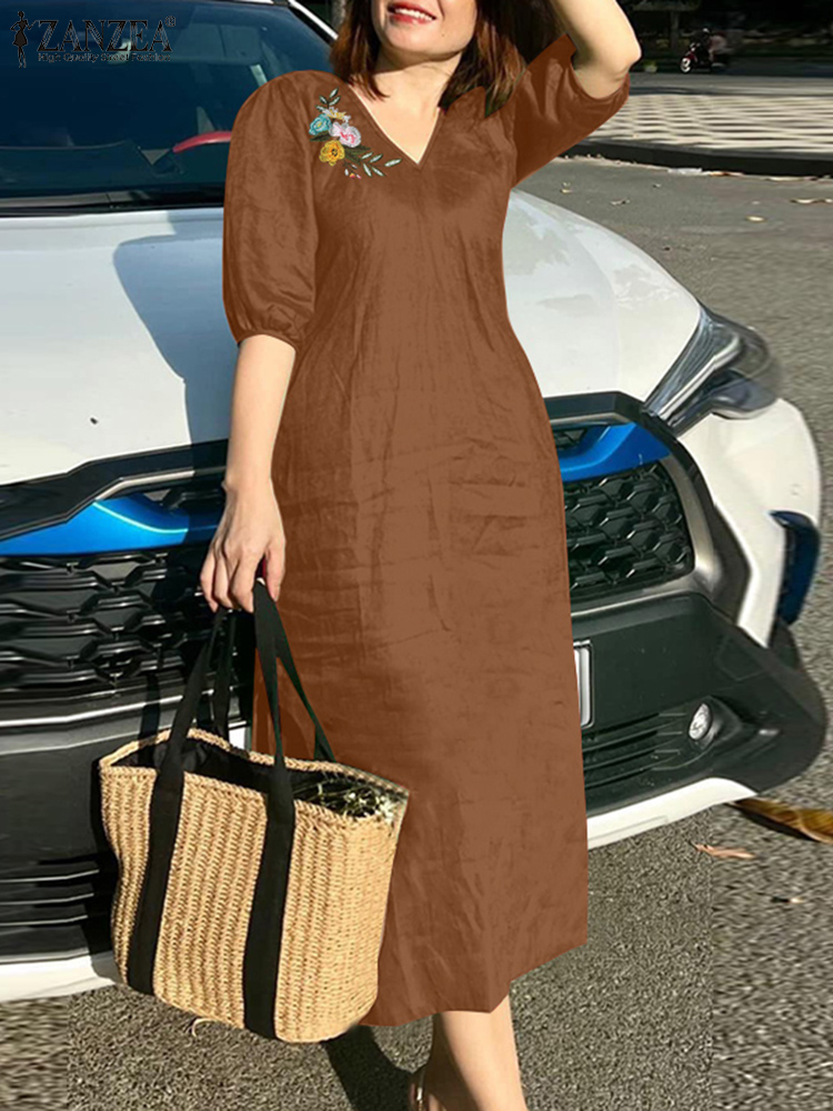 2024 ZANZEA Summer Fashion Wom - Sundress Midi Floral recensie en prijs