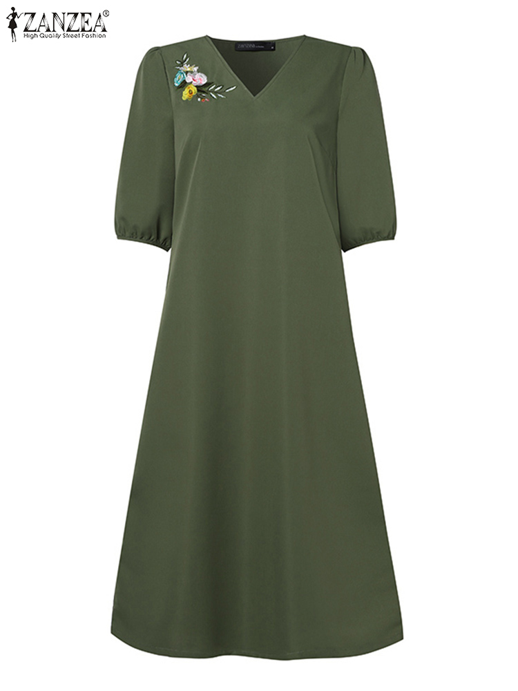 2024 ZANZEA Summer Fashion Wom - Sundress Midi Floral recensie en prijs