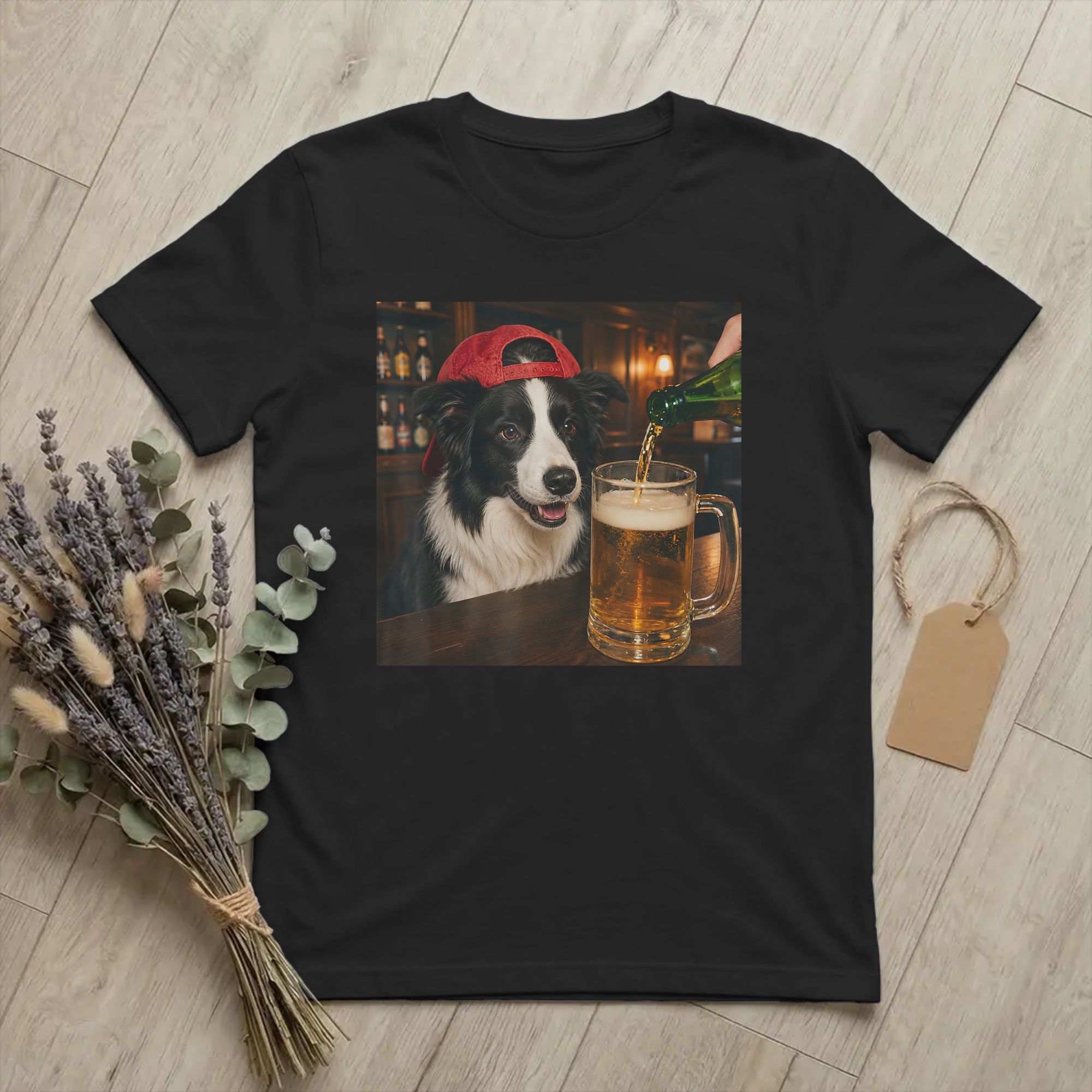 Men Border Collie Drinking Bee - Summer Clothing Ideas Men recensie en prijs