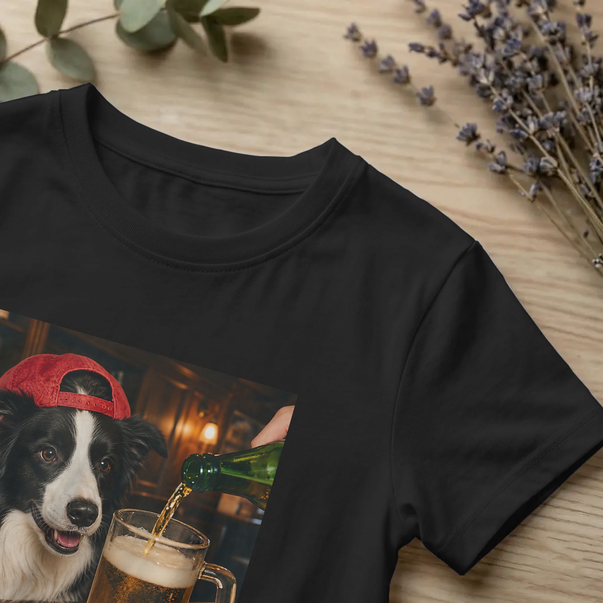 Men Border Collie Drinking Bee - Summer Clothing Ideas Men recensie en prijs