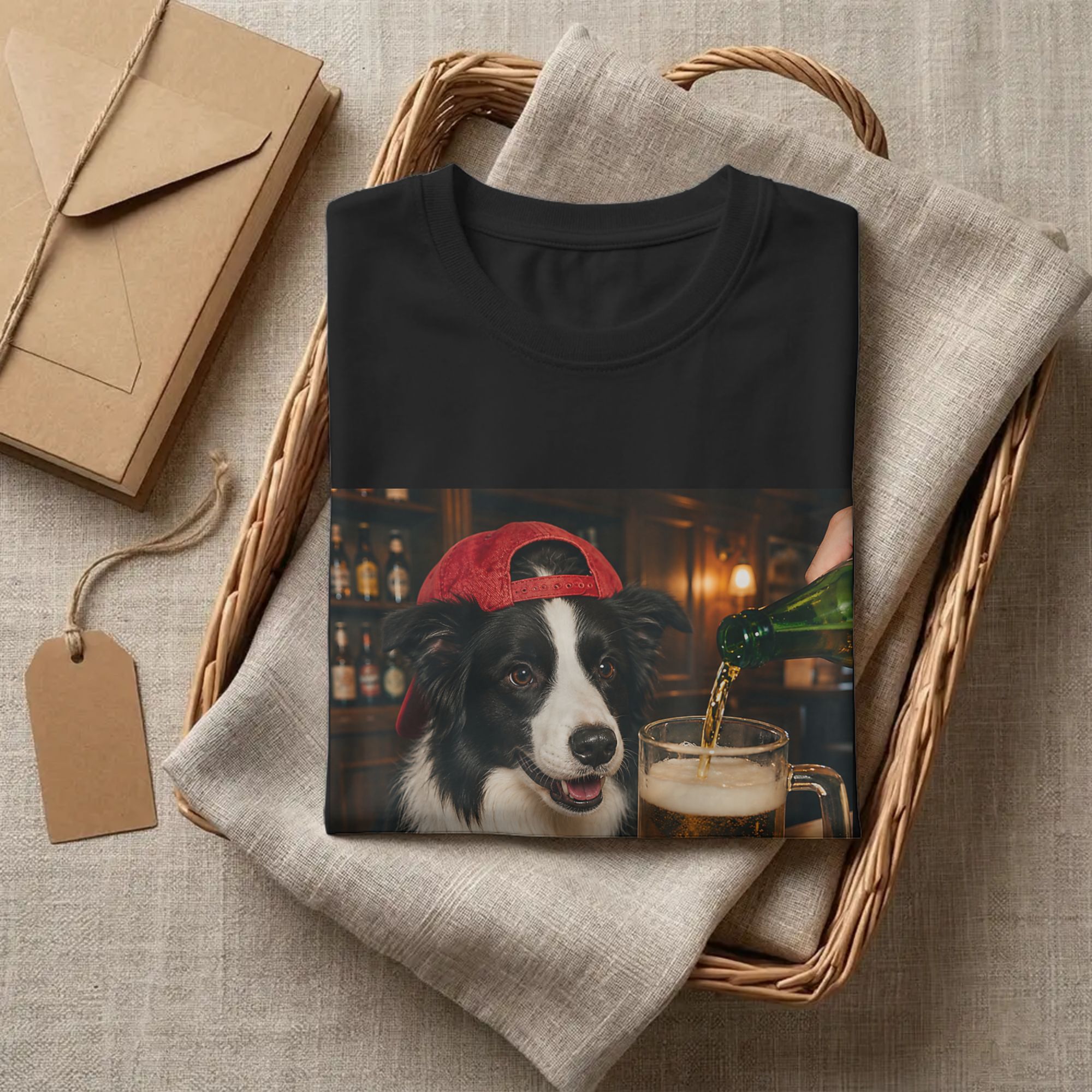 Men Border Collie Drinking Bee - Summer Clothing Ideas Men recensie en prijs