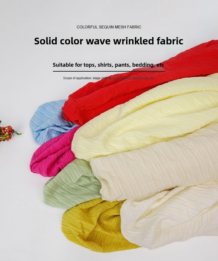 Plain Chiffon Pleated Fabric B - Soft Summer Yellow Clothing recensie en prijs