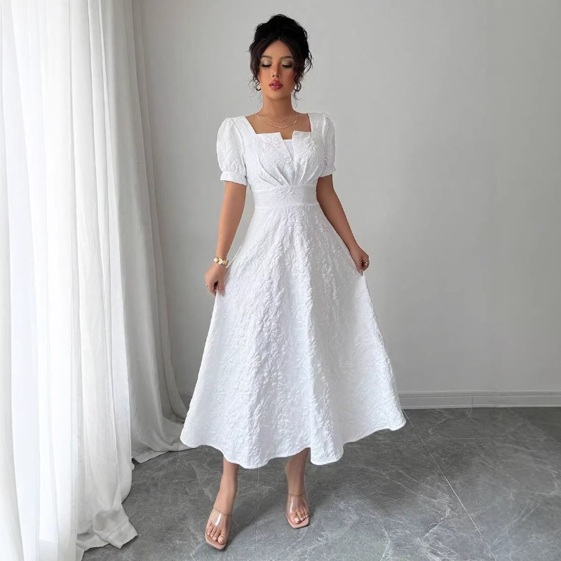 Women White Embossed Floral Mi - Sundress Midi Floral recensie en prijs