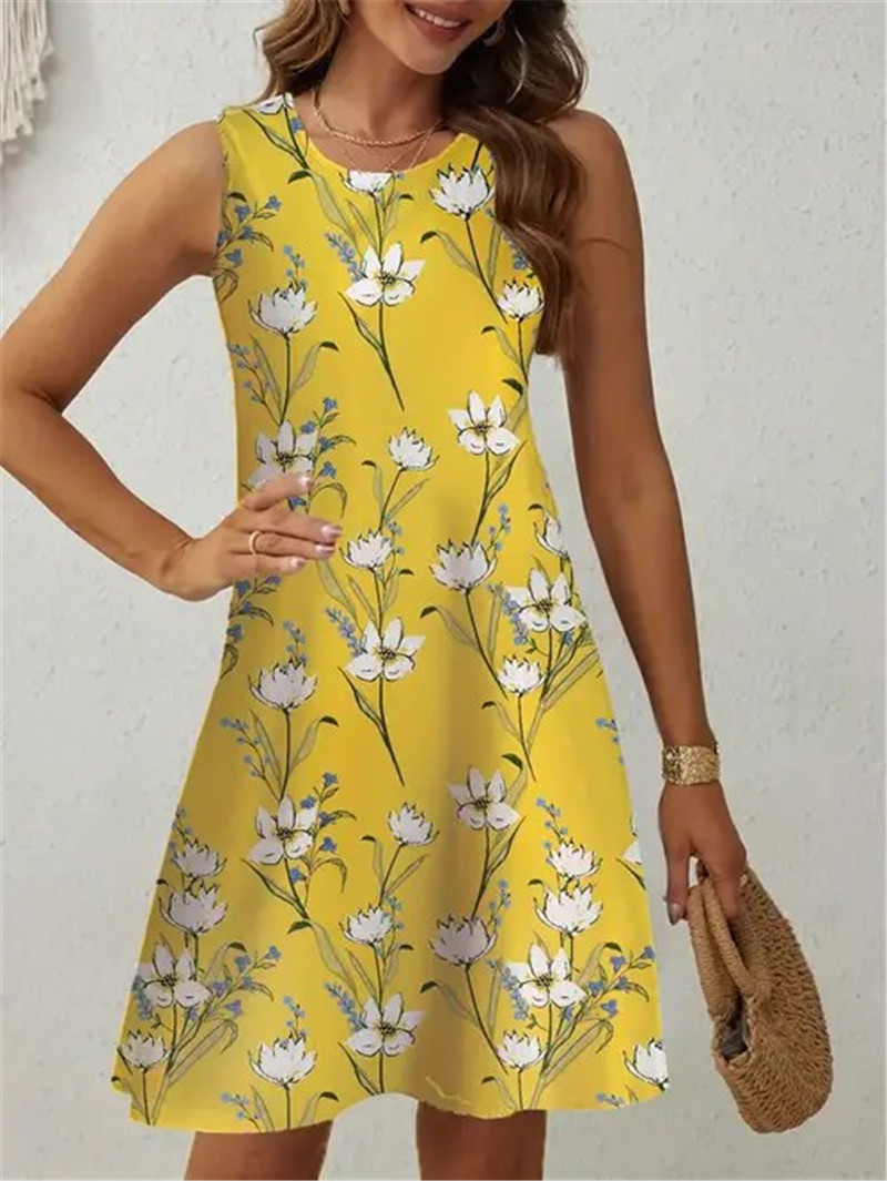 Yellow Floral Dress Women Slee - Soft Summer Yellow Clothing recensie en prijs