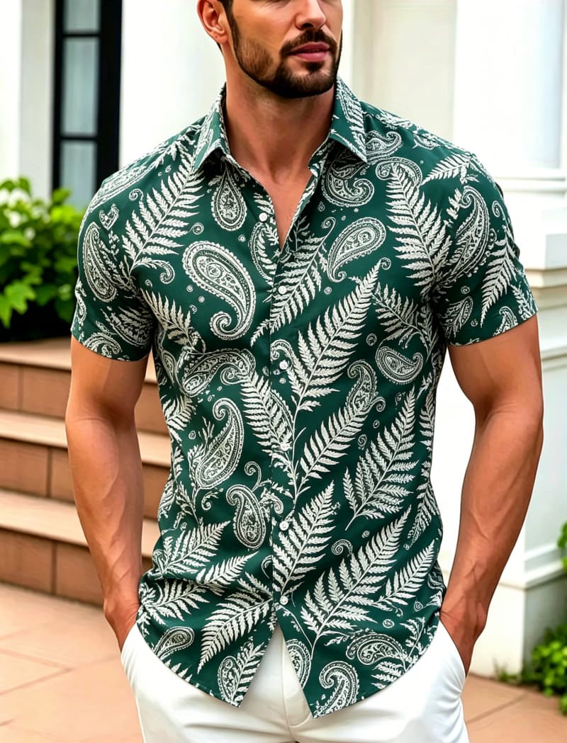 Summer Retro Cashew Leaf Print - Summer Youth Clothing recensie en prijs