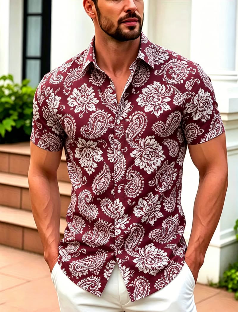 Summer Retro Cashew Leaf Print - Summer Youth Clothing recensie en prijs