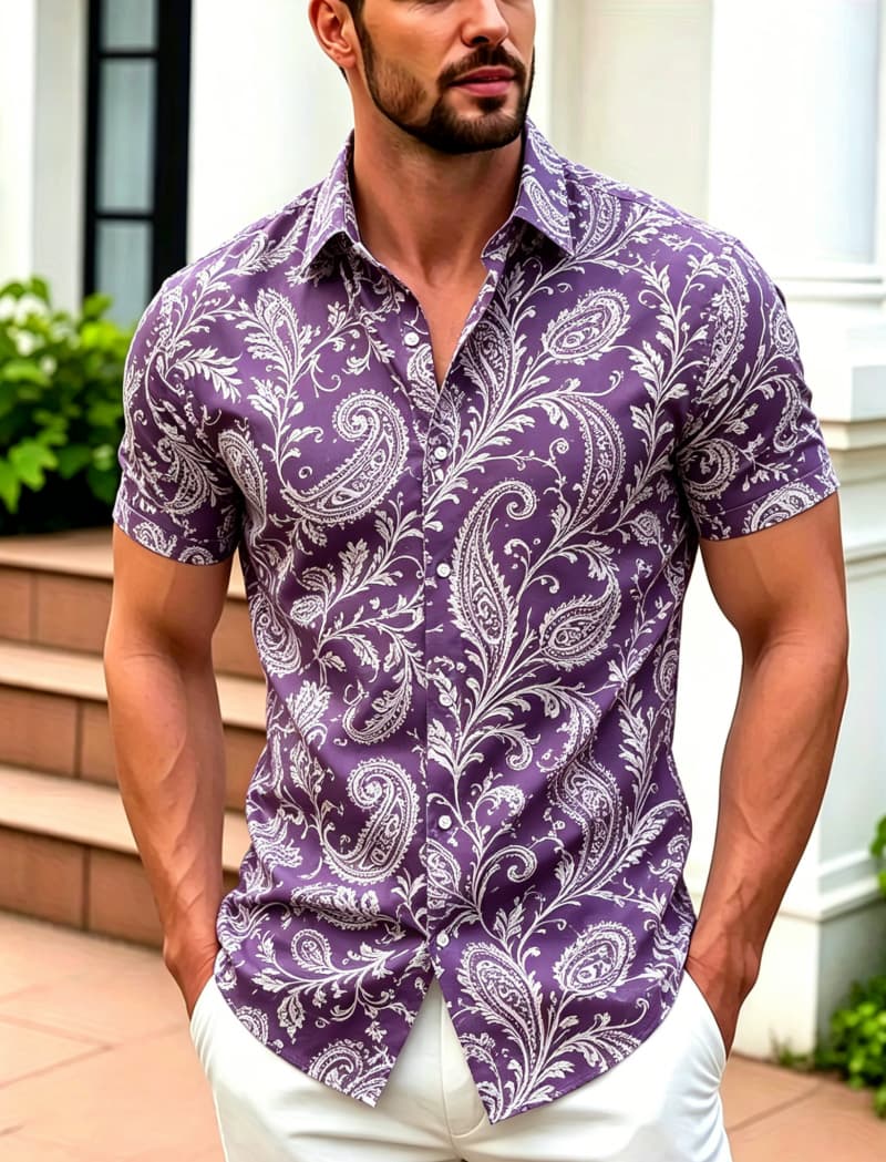 Summer Retro Cashew Leaf Print - Summer Youth Clothing recensie en prijs