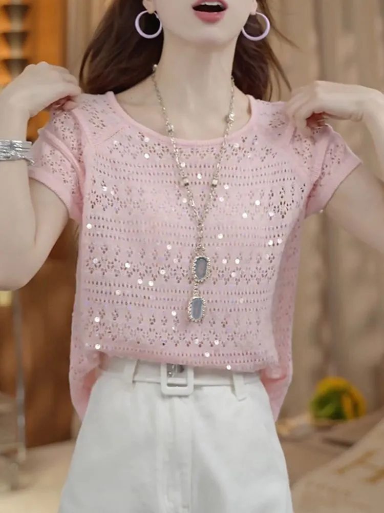 Sweet Trends Sequin Knitted Pu - Summer Clothing Yarn recensie en prijs