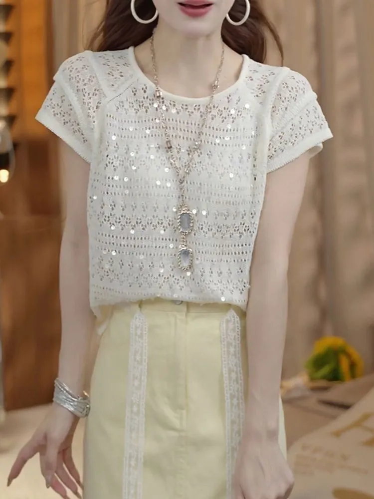 Sweet Trends Sequin Knitted Pu - Summer Clothing Yarn recensie en prijs
