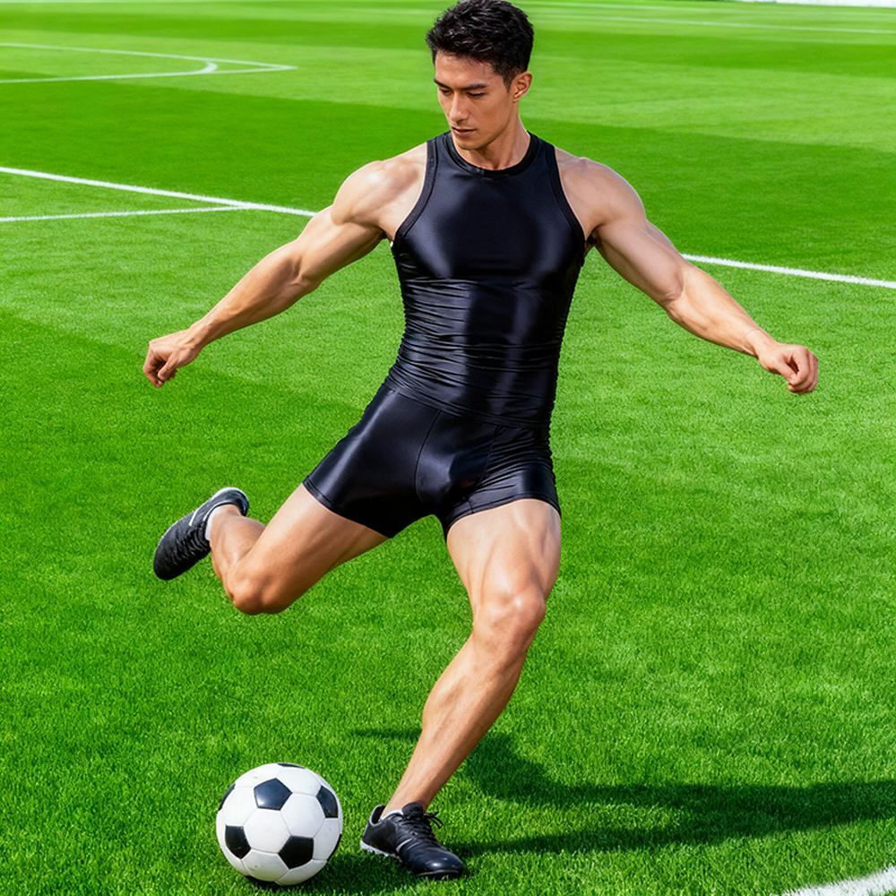Men Silky Glossy Shiny Tracksu - Tank Top Breathable recensie en prijs