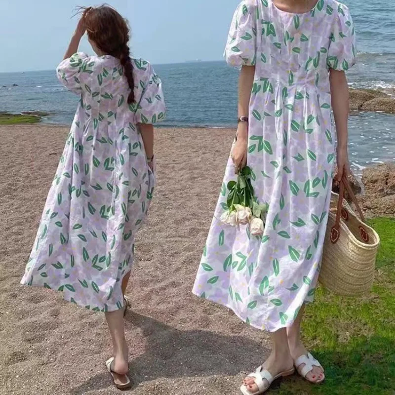 Summer Round Collar High Waist - Sundress Midi Floral recensie en prijs