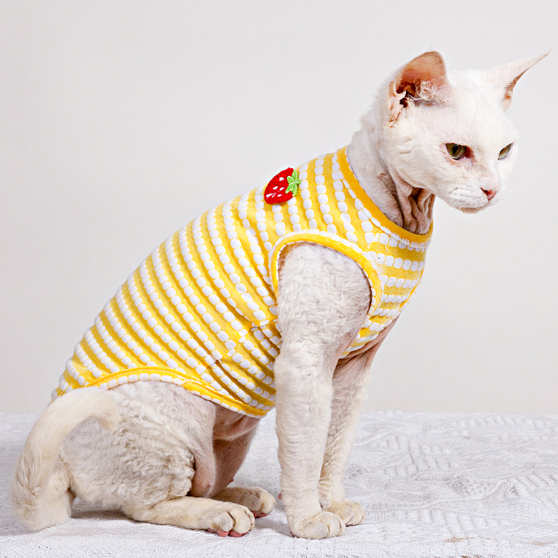 Summer T-Shirt for Sphynx Cat  - Soft Summer Yellow Clothing recensie en prijs
