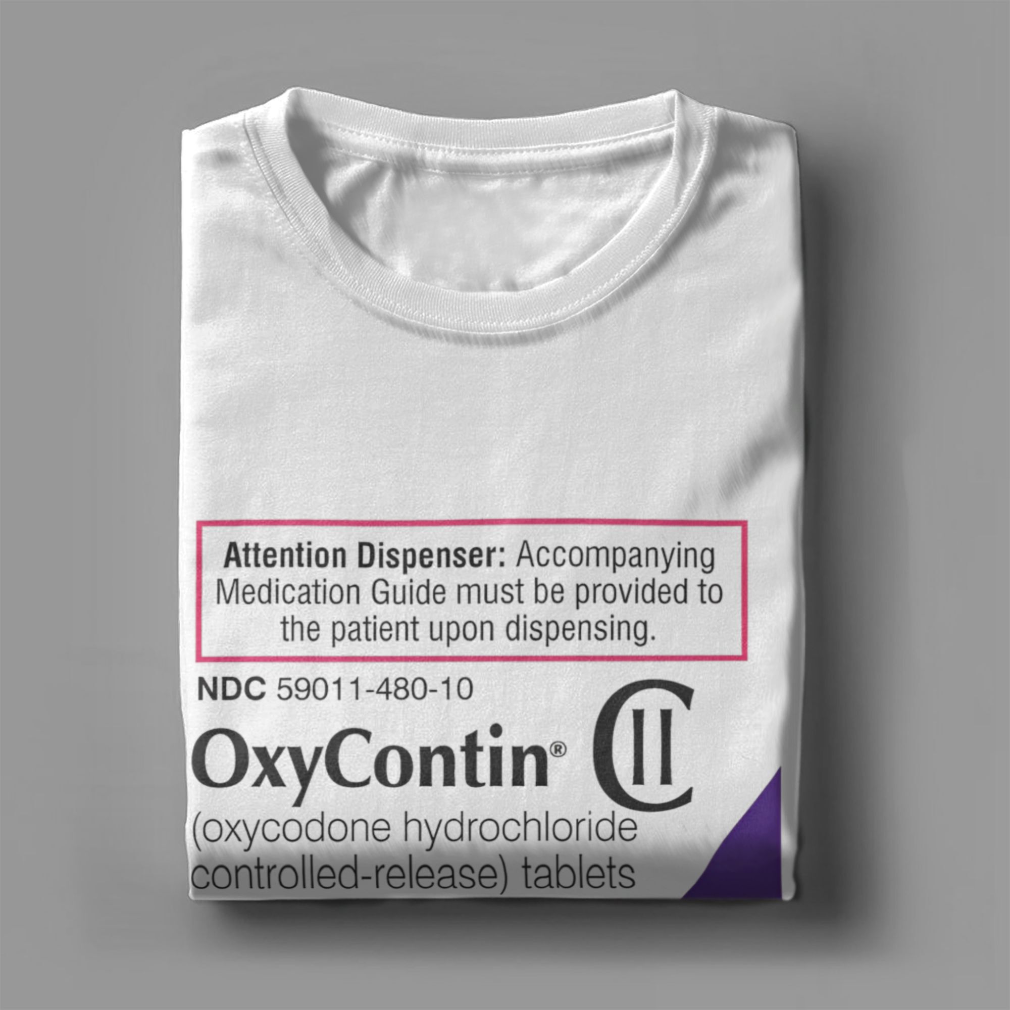 Oxycontin 80mg Label Men's T S - Summer Clothing Label recensie en prijs