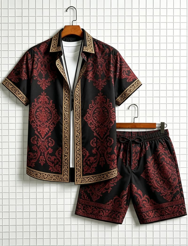 Men's ethnic border printed sh - Summer Clothing Trend recensie en prijs