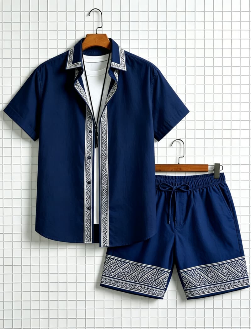 Men's ethnic border printed sh - Summer Clothing Trend recensie en prijs