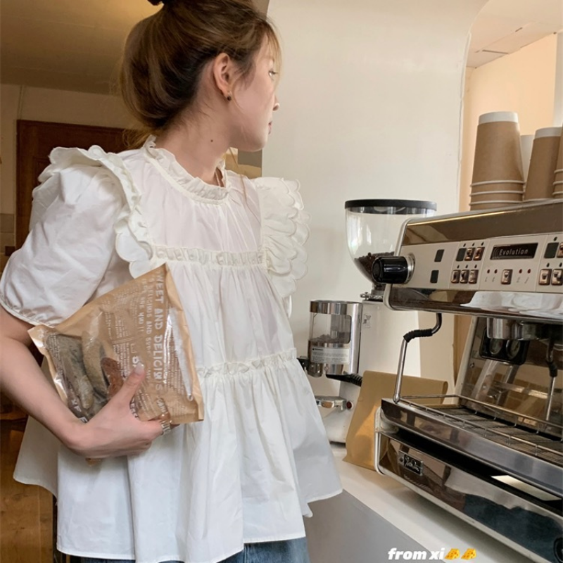 Sweet Pleated Loose Blouse Sum - Summer Youth Clothing recensie en prijs