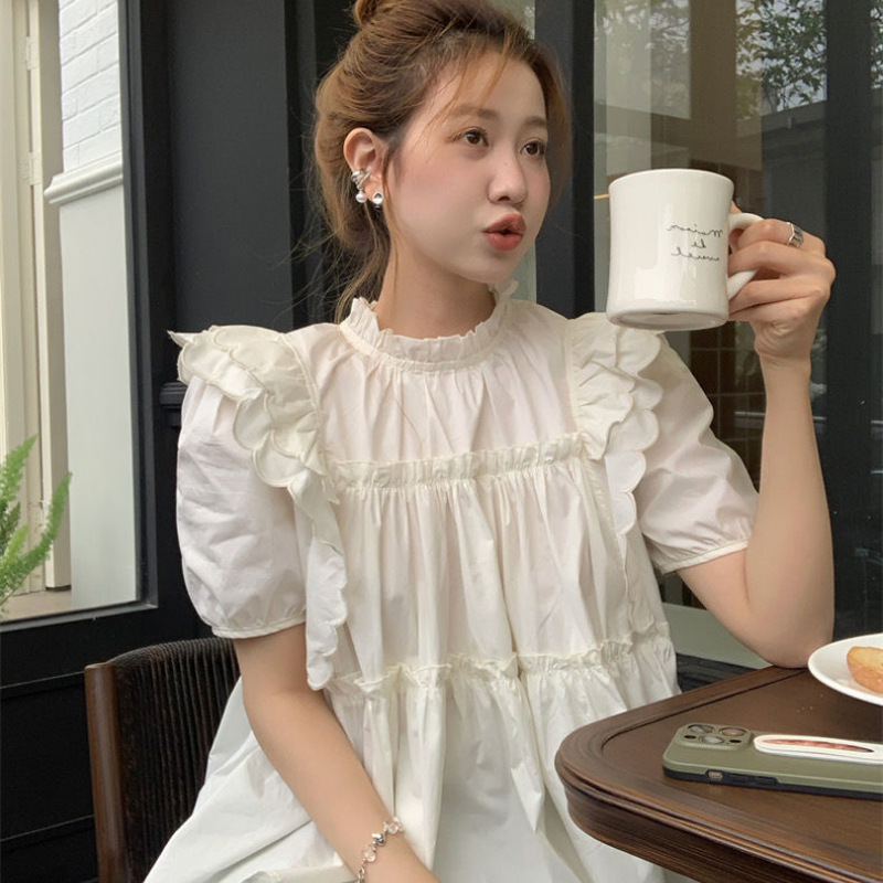 Sweet Pleated Loose Blouse Sum - Summer Youth Clothing recensie en prijs