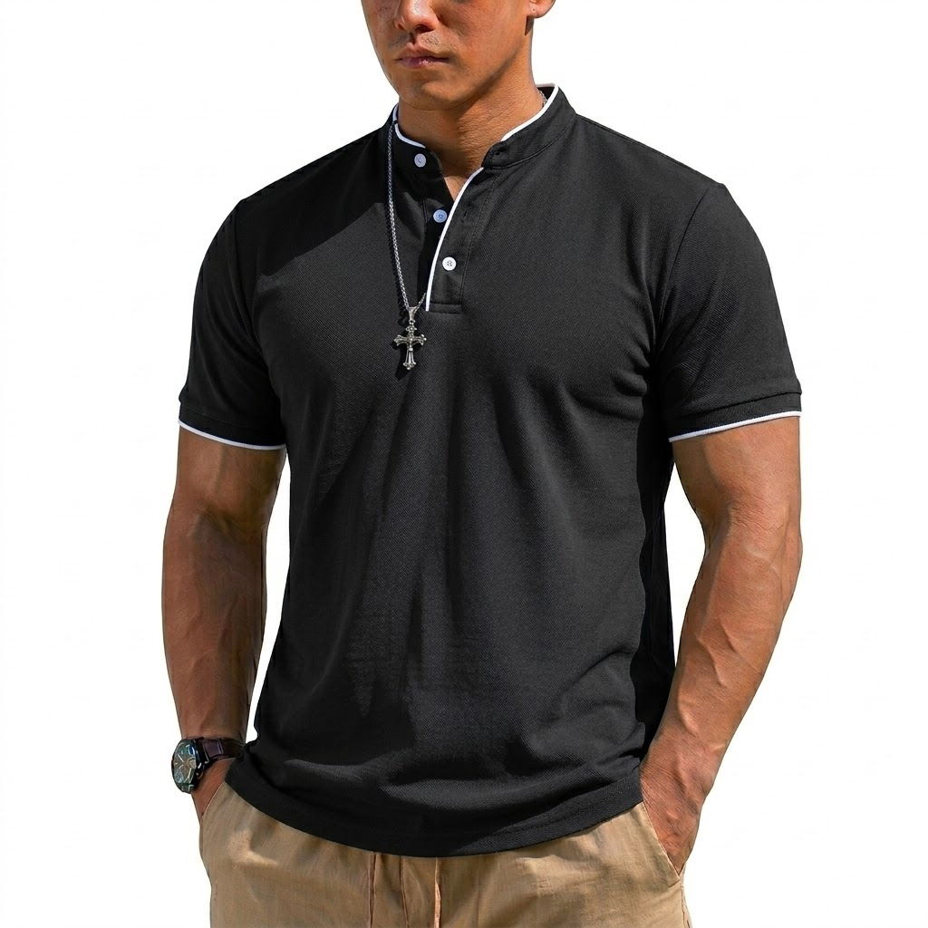 Summer Short Sleeve Henley Shi - Summer Clothing For Young Men recensie en prijs