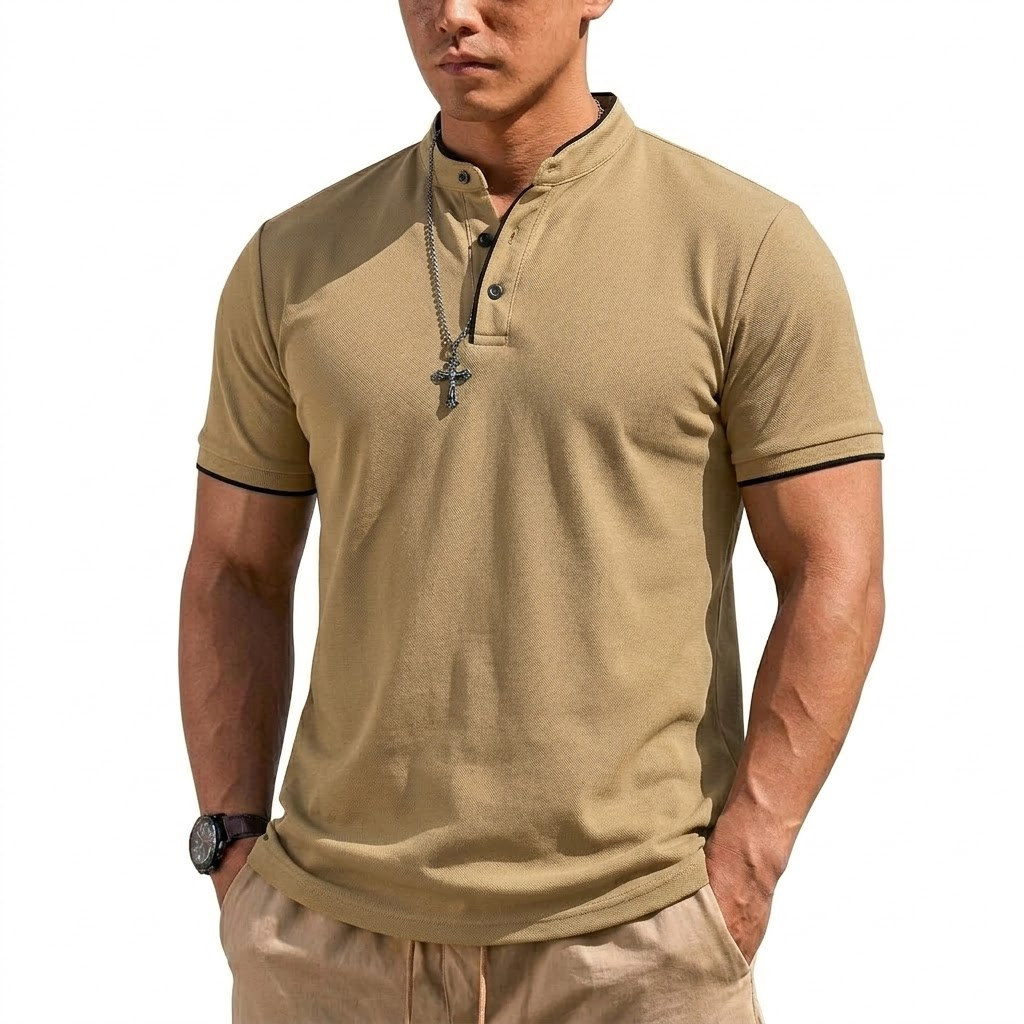 Summer Short Sleeve Henley Shi - Summer Clothing For Young Men recensie en prijs