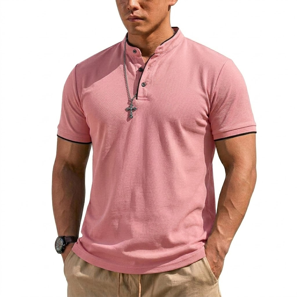 Summer Short Sleeve Henley Shi - Summer Clothing For Young Men recensie en prijs