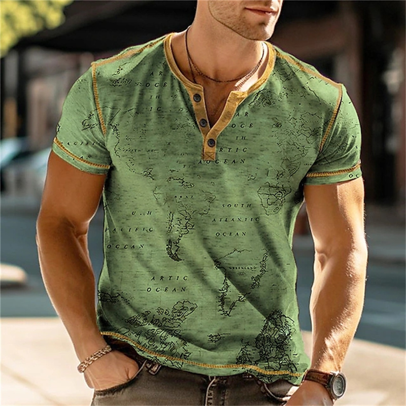Men's Henry Shirts Funny 3D Pr - Summer Clothes Fashion recensie en prijs