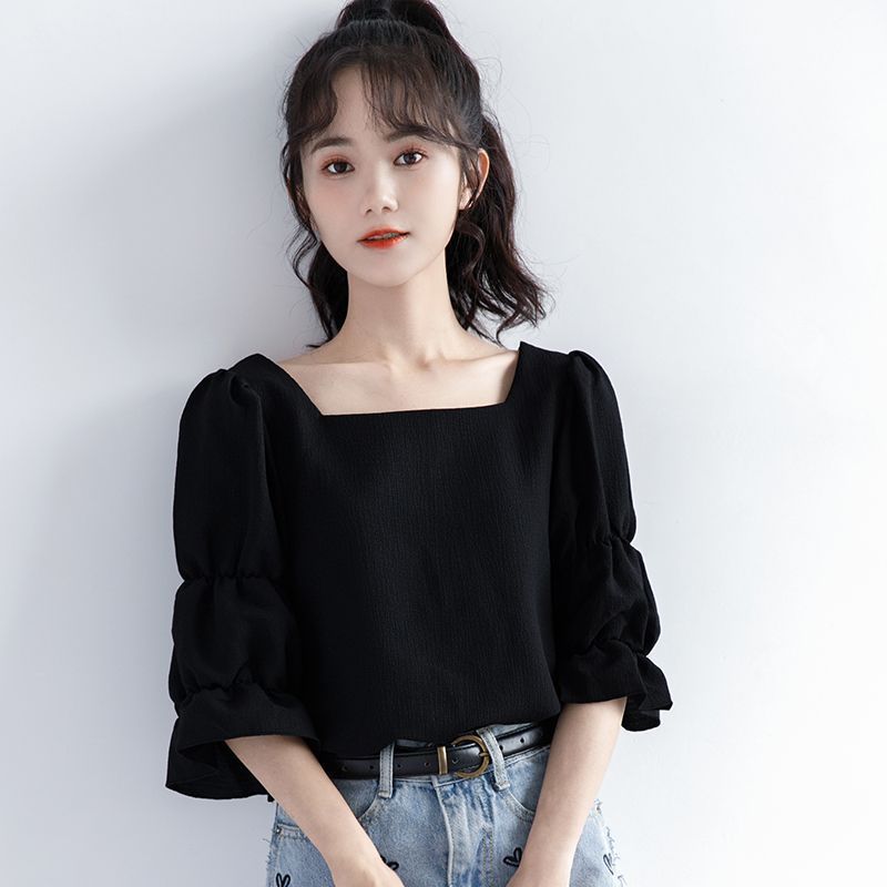 Pleated Short Sleeve Solid Kor - Summer Youth Clothing recensie en prijs