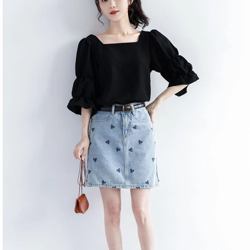 Pleated Short Sleeve Solid Kor - Summer Youth Clothing recensie en prijs