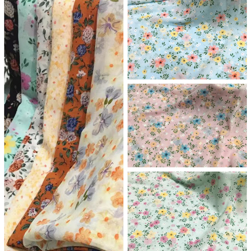 Flower Chiffon Fabric By The M - Soft Summer Yellow Clothing recensie en prijs