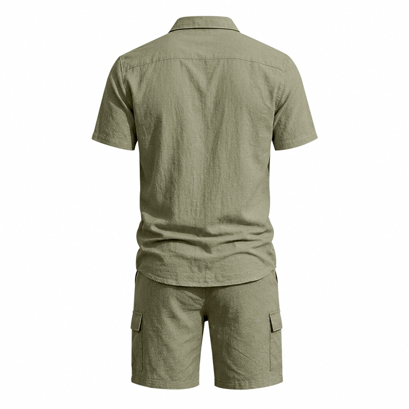 Men Summer American Linen Two  - Summer Clothing Sets Men recensie en prijs