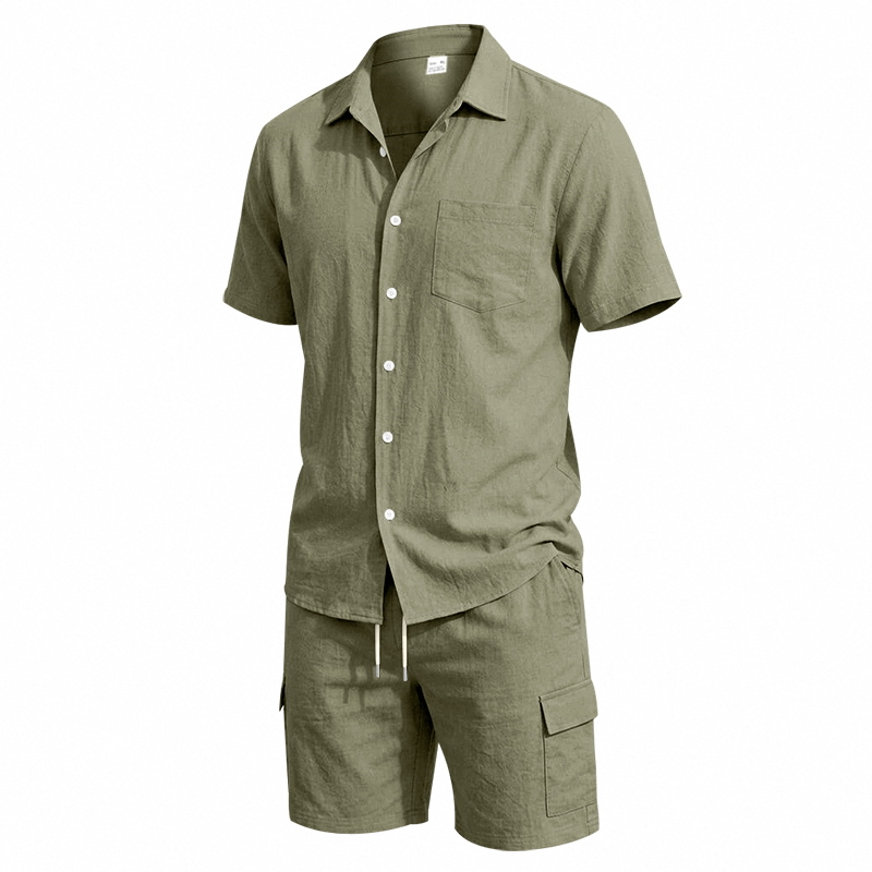 Men Summer American Linen Two  - Summer Clothing Sets Men recensie en prijs