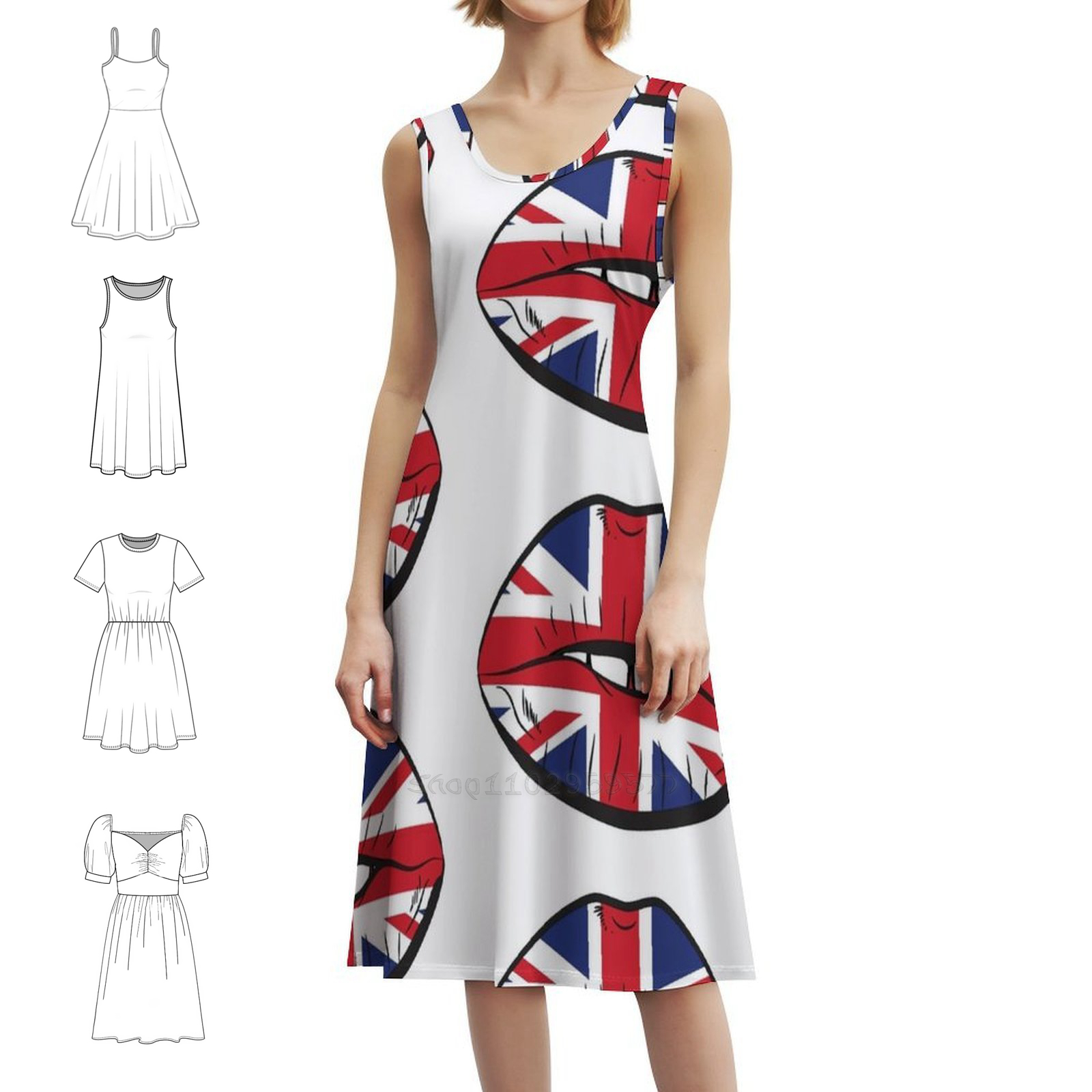 British Flag Fan Lips Uk Fan U - Summer Clothing Women Uk recensie en prijs