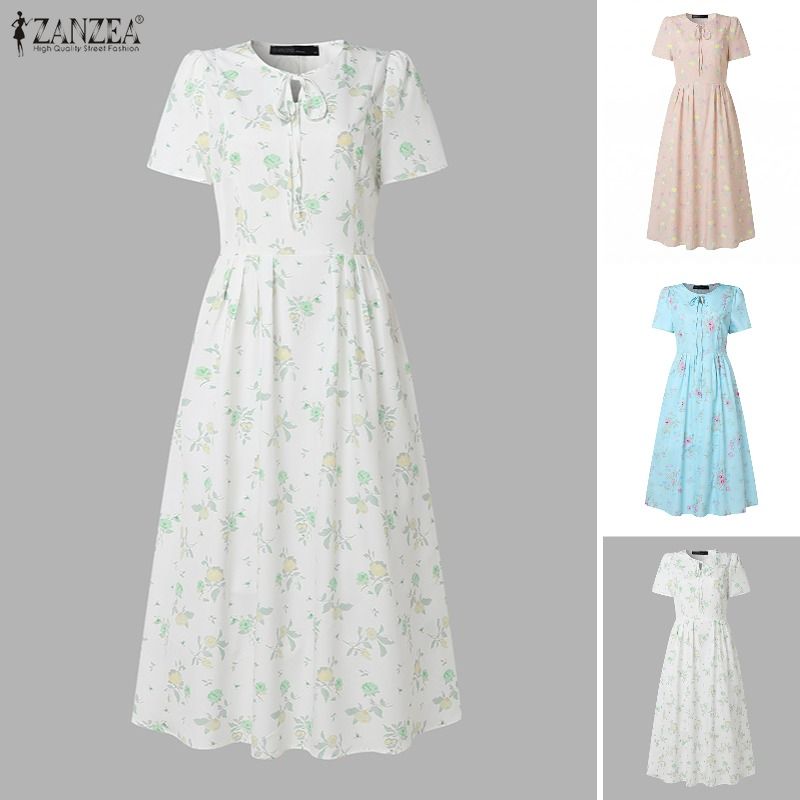 ZANZEA Summer Beach Sundress B - Sundress Midi Floral recensie en prijs