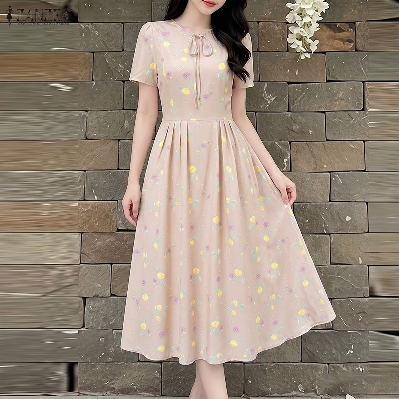ZANZEA Summer Beach Sundress B - Sundress Midi Floral recensie en prijs