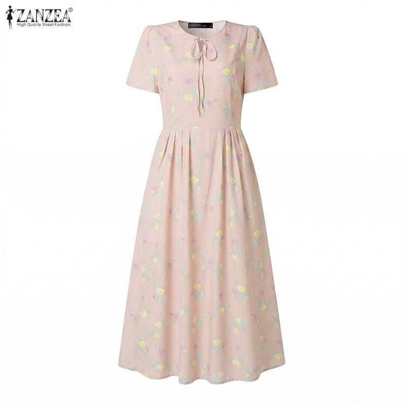 ZANZEA Summer Beach Sundress B - Sundress Midi Floral recensie en prijs